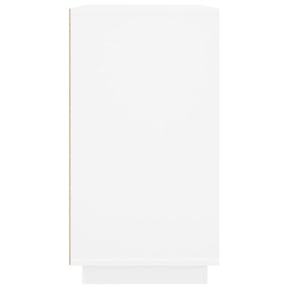 Страничен шкаф, бял, 80x34x75 см, инженерно дърво