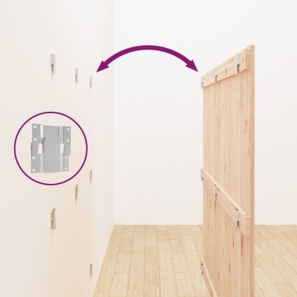 Стенна табла за спалня, 166x3x110 см, борово дърво масив