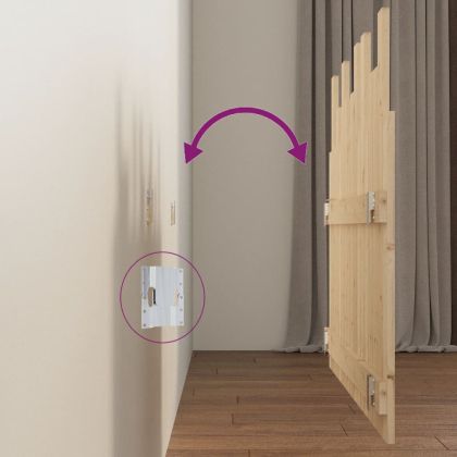 Табла за стена, 108x3x80 см, борово дърво масив