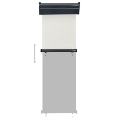 Вертикална тента за балкон, 65x250 см, кремава
