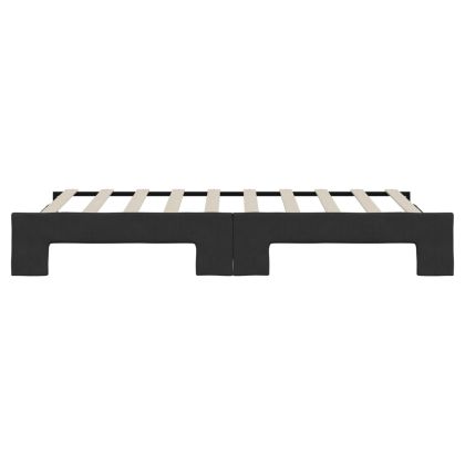 Канапе с изтеглящо разтегателно легло черно 90x190 см плат