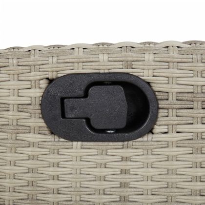 Накланящи градински столове с подложка 2 бр светлосив полиратан