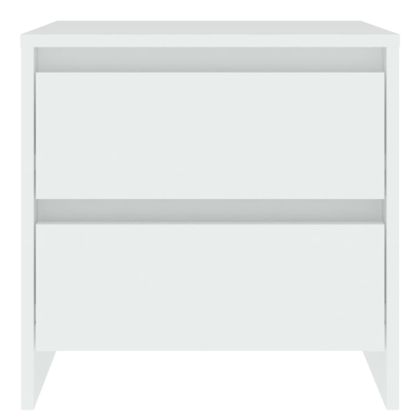 Нощни шкафчета, 2 бр, бели, 45x34,5x44,5 см, инженерно дърво