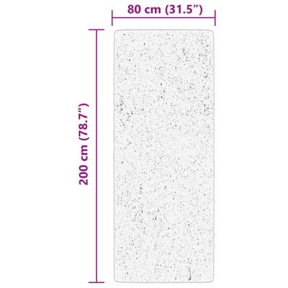 Килим HUARTE с къс косъм, мек и миещ се, кремав, 80x200 см