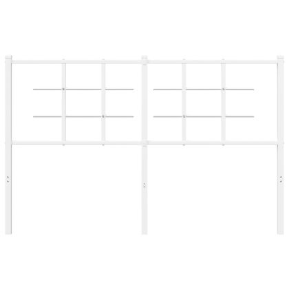 Метална табла за глава, бяла, 135 см