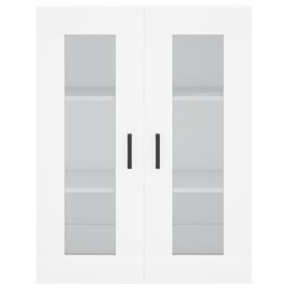 Висок шкаф, бял, 69,5x34x180 см, инженерно дърво