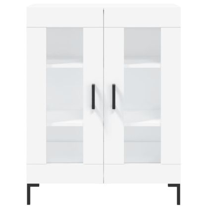 Висок шкаф, бял, 69,5x34x180 см, инженерно дърво