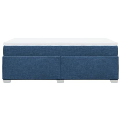 Боксспринг легло с матрак, синьо, 80x200 см, плат