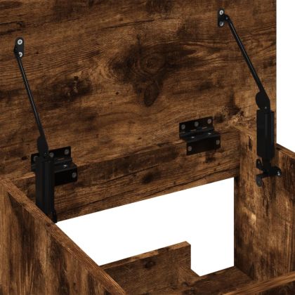 Катедра с колелца опушен дъб 55x55x107 см инженерно дърво