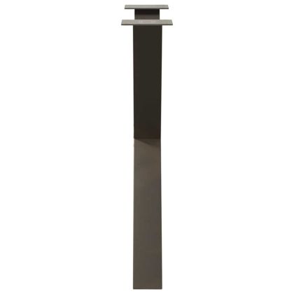 Крака за трапезна маса, X-образни, 2 бр., естествена стомана, 80 x (72-73) см, стомана