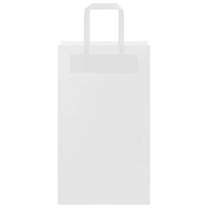 Хартиени торбички 250 бр с дръжки бели 21x11x36 см