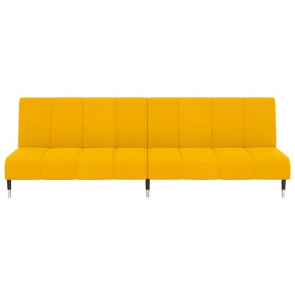 2-местно разтегателно канапе, жълто, кадифе