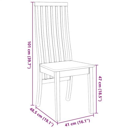трапезни столове 2 бр. масивна дървесина гума