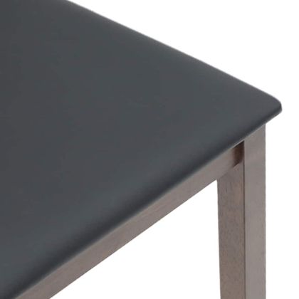 Трапезни столове с възглавници 2бр Кафяв масивна дървесина гума