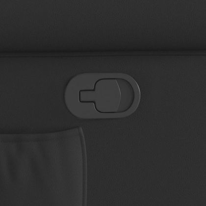 Наклоняем стол, лъскаво черен, изкуствена кожа