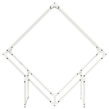 Стойка за дърва за огрев бяла 100x25x100 cm