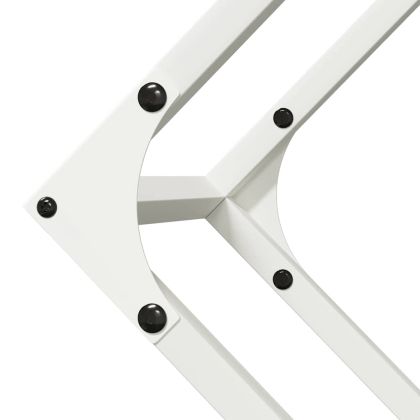 Стойка за дърва за огрев бяла 100x25x100 cm