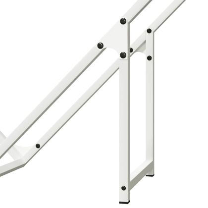 Стойка за дърва за огрев бяла 100x25x100 cm