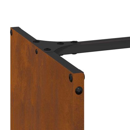 Стойка за дърва за огрев 40x30x80 см Патинираща стомана