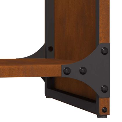 Стойка за дърва за огрев 40x30x80 см Патинираща стомана