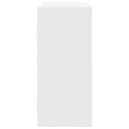 Бюфет с чекмеджета и вратички, бял, 70,5x34x74,5 см