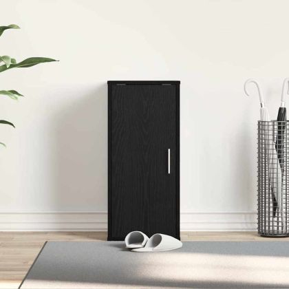 Шкаф за обувки, черен дъб, 32x35x70 см, инженерно дърво