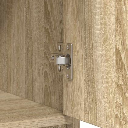 Бюфет с чекмеджета и вратички, дъб сонома, 70,5x34x74,5 см