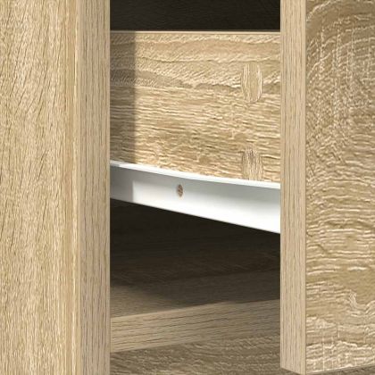 Бюфет с чекмеджета и вратички, дъб сонома, 70,5x34x74,5 см