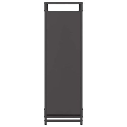 Стойка за дърва, черна, 90x28x90 см, студеновалцувана стомана