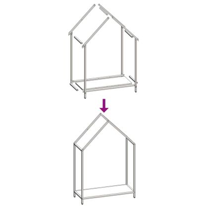 Стойка за дърва за огрев маслиненозелена 60x25x90 см