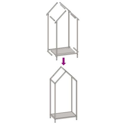 Стойка за дърва за огрев Антрацит Студено валцувана стомана