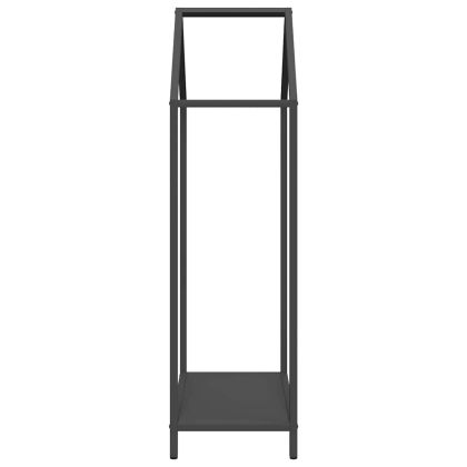 Стойка за дърва, черна, 40x25x90 см, студеновалцувана стомана
