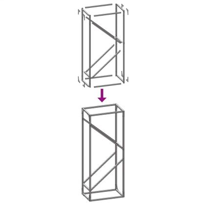 Стелаж за дърва за огрев Антрацит Студено валцувана стомана