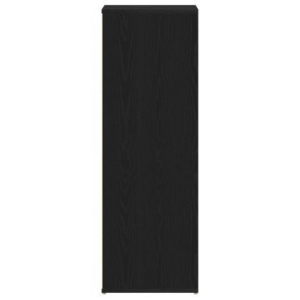 Етажерка за обувки, черна дъб, 54x34x100,5 см, инженерно дърво