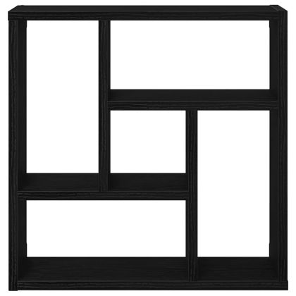 Стенен рафт, черен дъб, 45x16x45 см, инженерно дърво