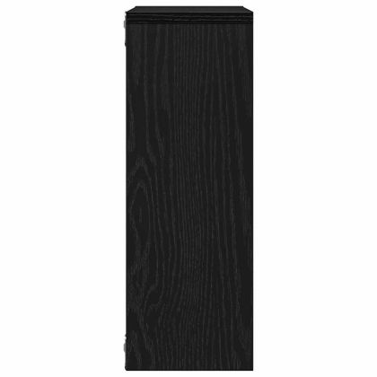 Стенен рафт, черен дъб, 45x16x45 см, инженерно дърво