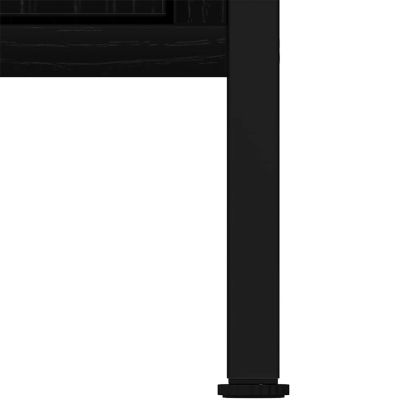 Шкаф за мивка за баня, черен дъб, 60x30x60 см, инженерно дърво