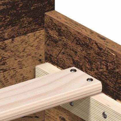 Рамка за легло без матрак старо дърво 75x190 см инженерно дърво