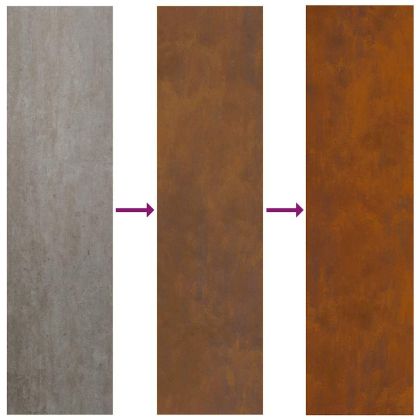 Стойка за дърва за огрев 40x40x40 см Патинираща стомана