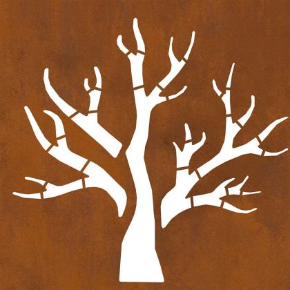 Стойка за дърва за огрев 40x40x40 см Патинираща стомана