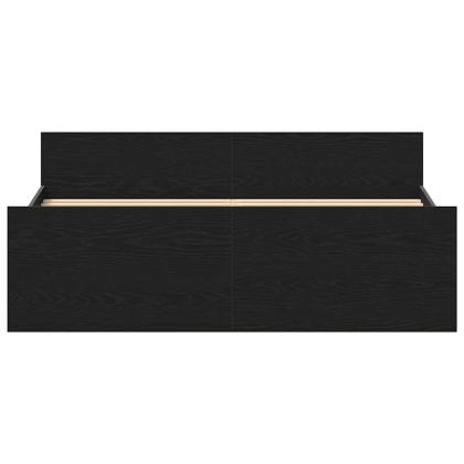 Рамка за легло без матрак Черен дъб 135x190 см инженерно дърво
