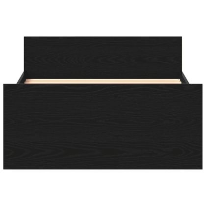 Рамка за легло без матрак Черен дъб 75x190 см инженерно дърво