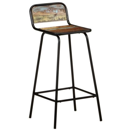 Бар столове, 2 бр, регенерирано дърво масив