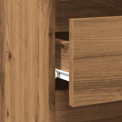 Нощно шкафче, дъб артизан, 40x35x62,5 см, инженерно дърво