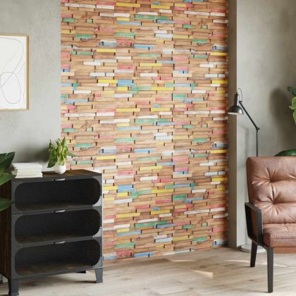 Стенни облицовъчни панели 10 бр 1,03 м² тиково дърво масив