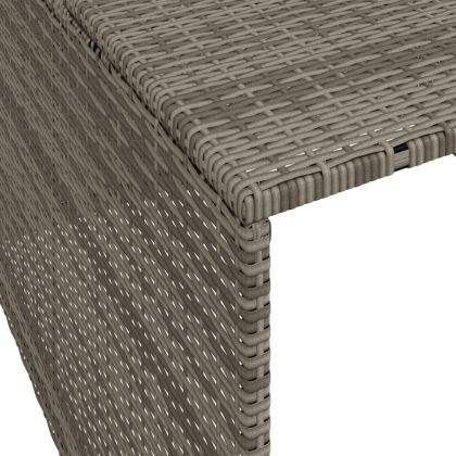 Гараж за роботизирана косачка, сив, 86x90x52/57 см, полиратан