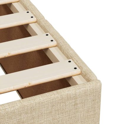 Боксспринг легло с матрак, кремаво, 200x200 см, плат