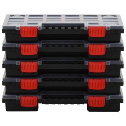 Асортиментни кутии, 5 бр, 34,5x25x5 см, полипропилен