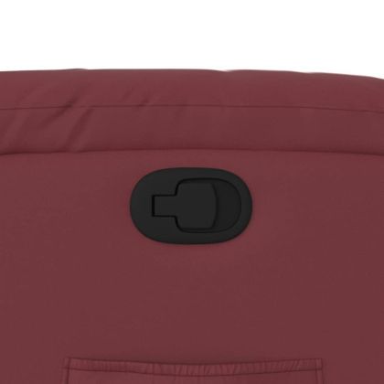 Реклайнер стол, виненочервен, изкуствена кожа