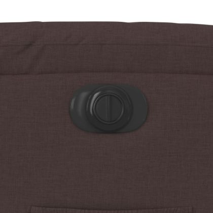 Електрически реклайнер стол, тъмнокафяв, текстил